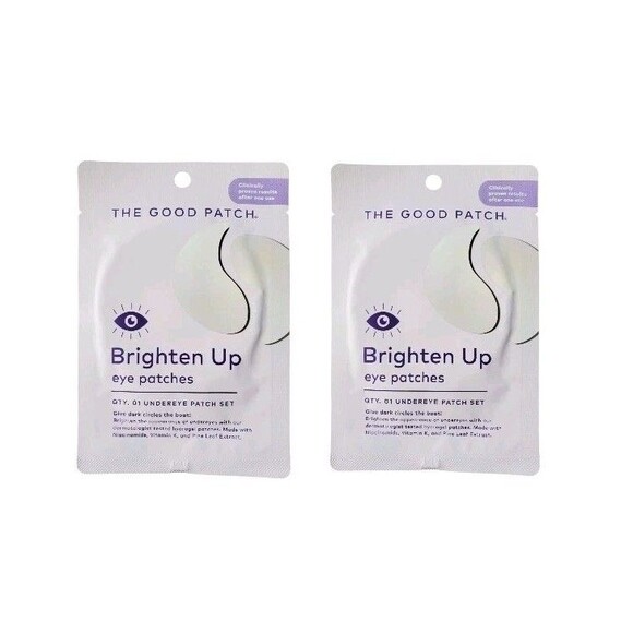 2x The Good Patch Brighten Up Eye Patches Set Undereye Dark Circles Vitamin K - Picture 1 of 3